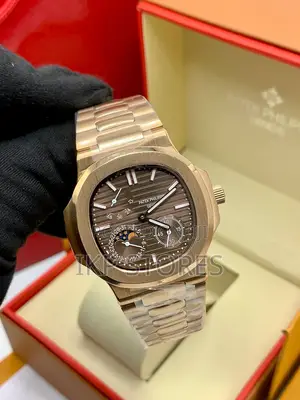 Luxury Patek Philippe Style Men’S Wristwatch – Rose Gold Steel Watch