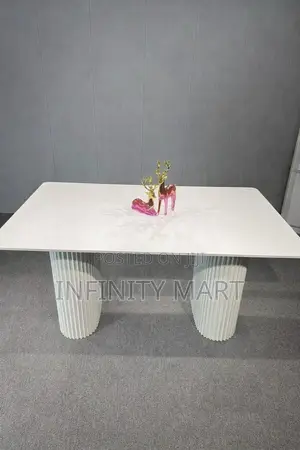 Luxe White Dining Table