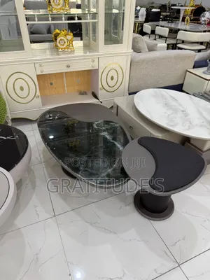 Marble Top Center Table With Side Table