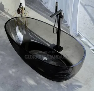 Free Standing Bathtub Transparent Round Shape