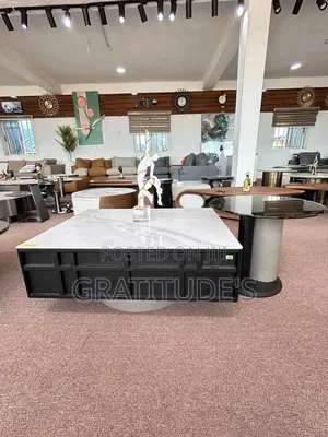 Luxury Marble Top Center Table With Side Table