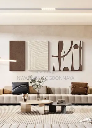 Modern Neutral Abstract Canvas Artwork