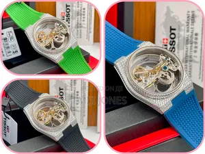 Tissot PRX Style Watch for Men - Hollow Skeleton Rubber Strap*