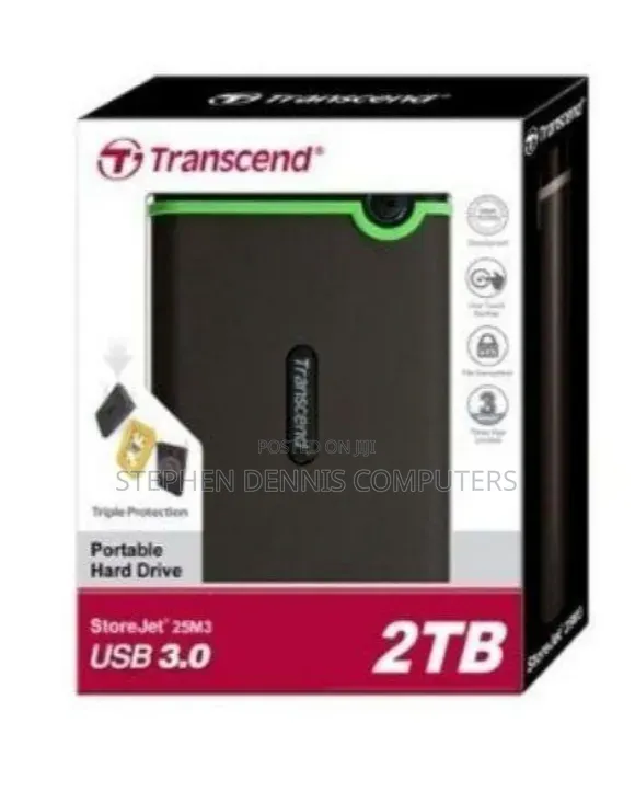 Transcend Store Jet 25m3 External Hard Drive 2tb