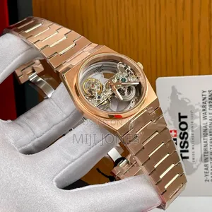 Tissot Inspired Skeleton Watch for Men - Steel Chain No Stones*