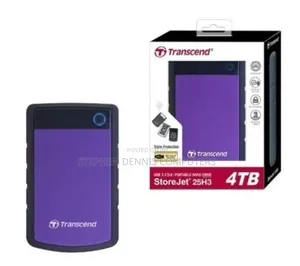 Transcend 4tb Usb 3.1 Storejet 25m3 External Hard Disk Drive Back Up