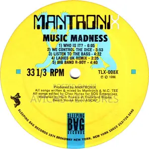 Mantronix – Music Madness