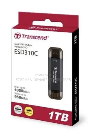 Transcend SSD 1tb Dual Flash Drive Esd310 1050mb/S
