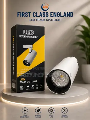 Aec First Class England Led Track Spotlight – High Brightness
