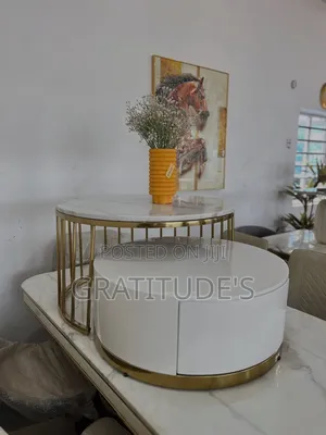 Classic 2in1 Marble Top Center Table