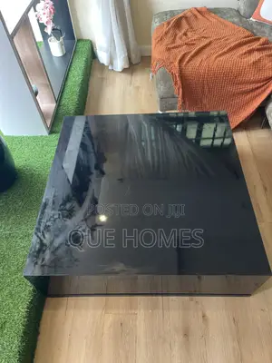 Plain Black Slick Coffee Center Table.