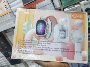 Okpu D96 Plus Smart Watch Set (3-in-1 Smart Combo Box)