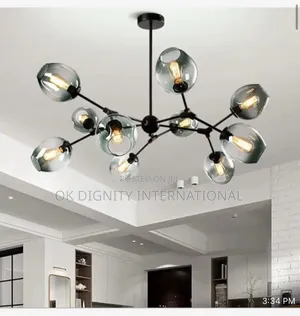Modern Luxury Bubble Glass Chandelier | (Black Gold Available)