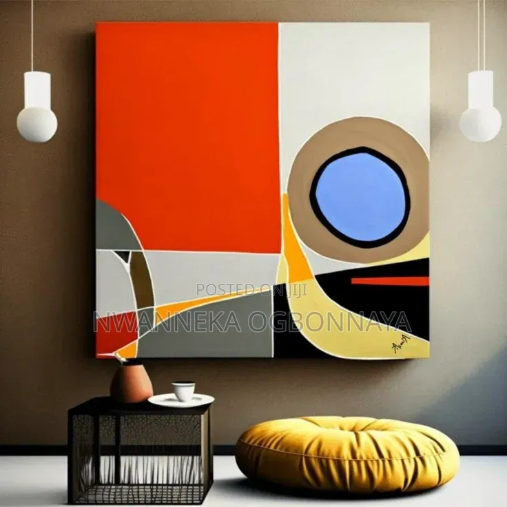 Abstract Canvas Artwork With Frame
