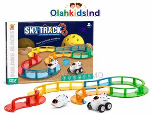 Sky Track Building Blocks – Diy Spaceship Race Track, Ages 3+
