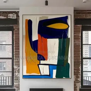 Colorful Abstract Block Oil Painting On Canvas