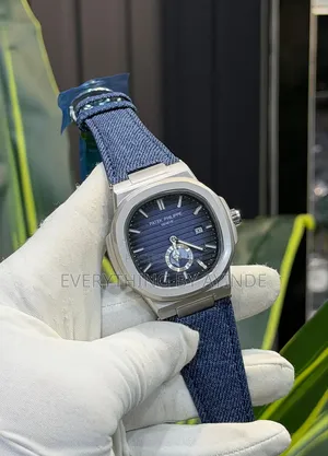 Patek Philip Chuwad Leather Down Second Blue With Blue Face