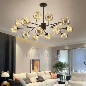 Belle 15 Glass Modern Babysbreath Chandelier