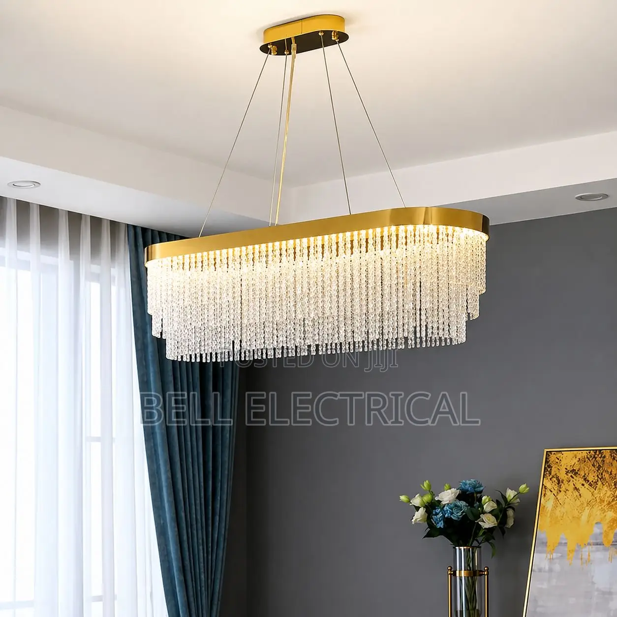 Moden Led Twisted Crystal Ceiling Chandelier