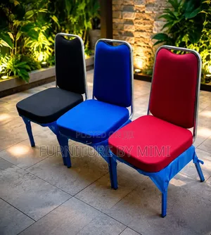 Heavy-duty Stackable Banquet Chairs (Stainless Legs) – Brand New!