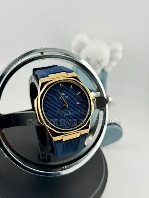 Hislon Wrist Watch Analog and Digital Blue and Gold With Blue Face
