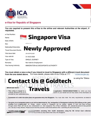 Singapore Tourist Visa Available