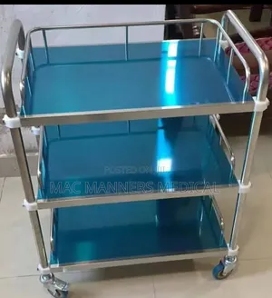 Three Stape Food/ Instruments Trolley