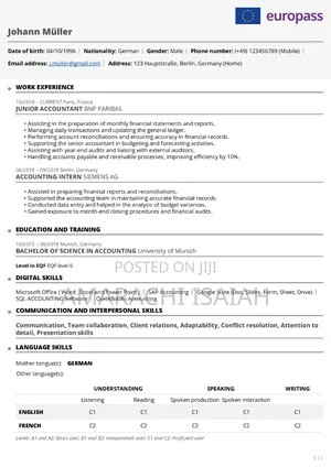 Canadian/ Europass Cv