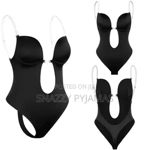 Backless Invisible Body Shaper Bodysuit – Deep v Plunge Shapewear
