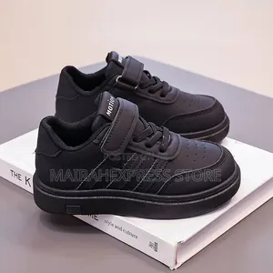 Single Strap Black Sport Sneakers