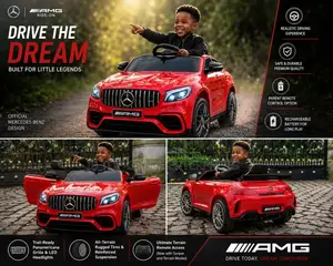 Let Your Child Drive in Style With Red Mercedes-Benz Amg Ride-on Car