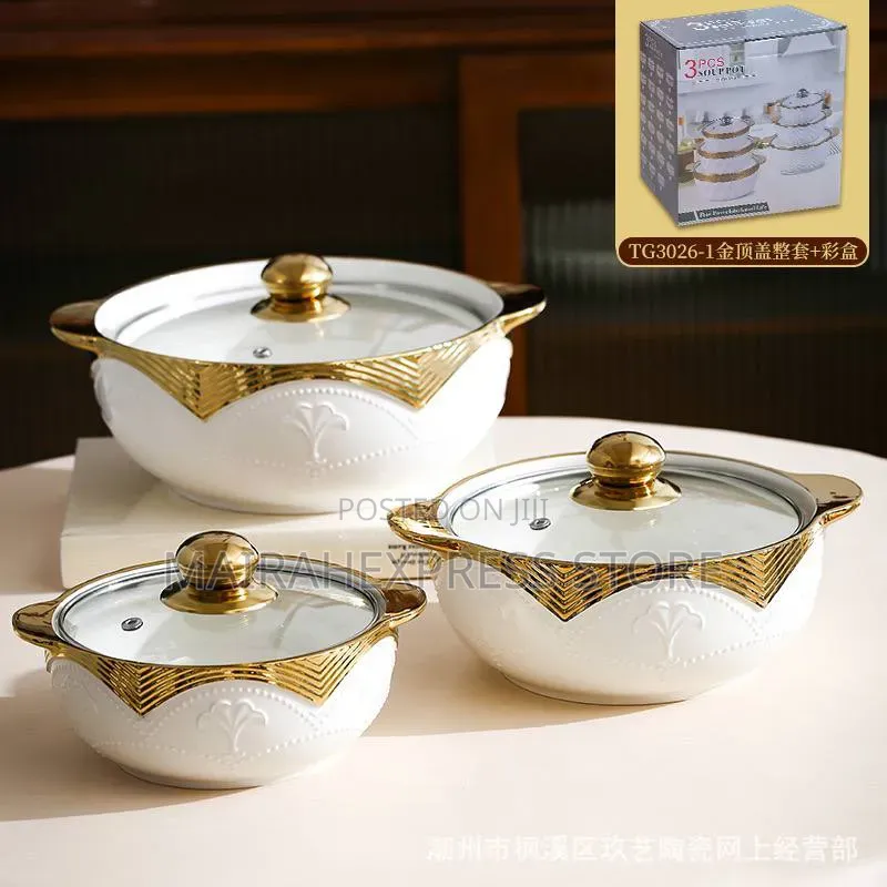 3pcs Soup Pot Casserole Set