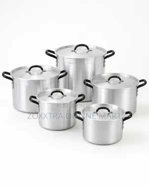 Heavy-Duty 5-Piece Aluminium Stock Pot Set