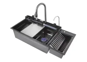 Digital Sink Single Bowl and Side Plate Rack ,Mixer Tap E T C