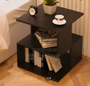 Black Side Stool Table