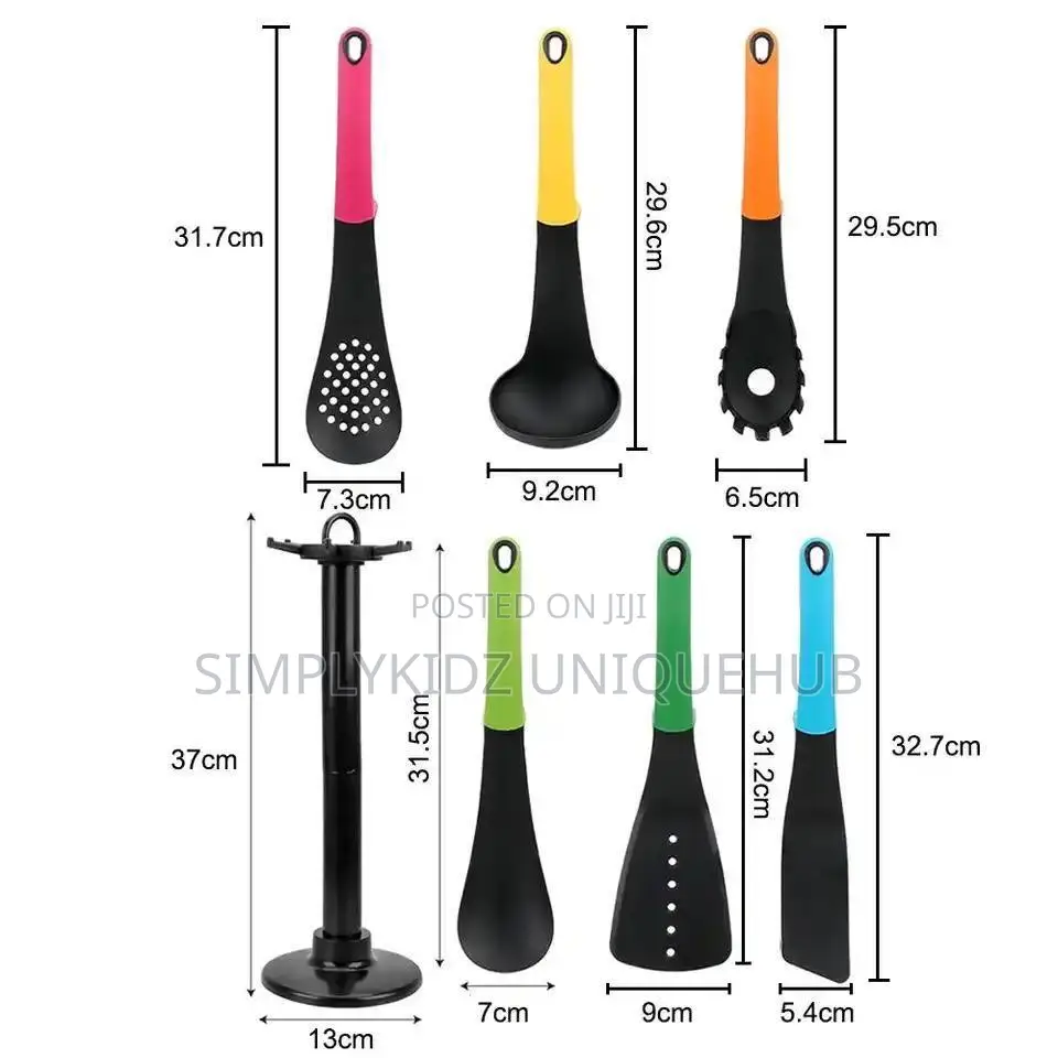 Multicolor Non-Stick Cooking Spoon Set