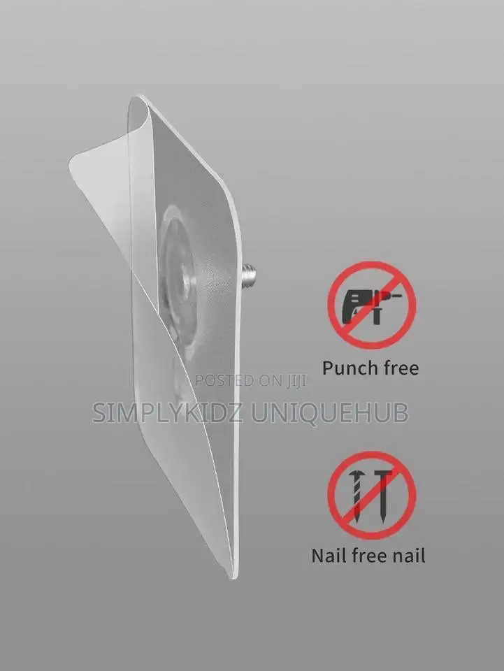 Heavy-Duty Transparent Adhesive Wall Hooks - 5pcs