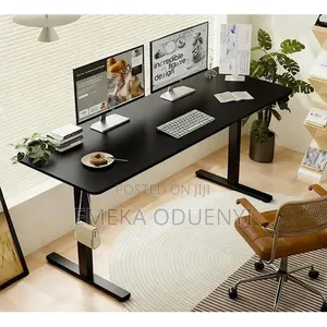 Modern Adjustable Height Electric Standing Desk(1.6mtr) Black