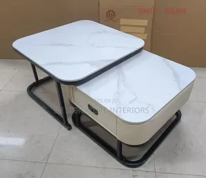 Stylish Marble Top Center Table With Extension