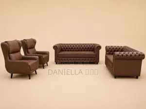 Wood Art Chesterfield Sofa , Set of 7