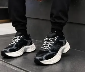 Black White Casual Sneakers for Men