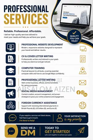 Website Building, Cv and Cover Letter Writting Etc