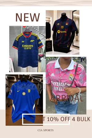 Original Liverpool, Arsenal, Madrid and Other Clubs Jerseys
