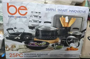 Basic Essentials 25-Piece Non-Stick Aluminum Cookware Set