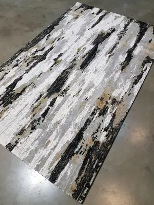Black and Grey Color Center Rug