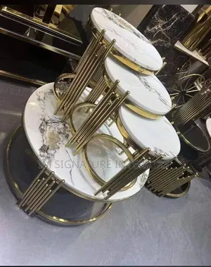 Gold Design Center Table With Extension