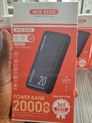 Original Ace Elec 20,000mah Power Bank; Compact, Powerful Reliable