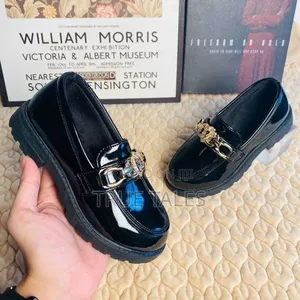 Boys Black Solid Formal and Dress Shoes Sizes 22 to 36