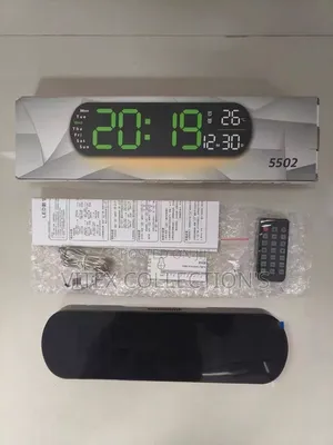 Digital Wall Clock With Remote Control
