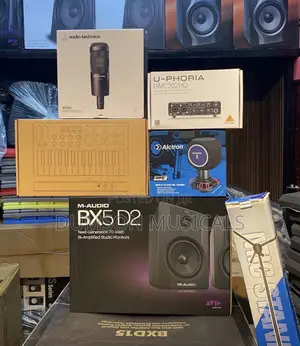 U-Phoria Umc202hd Soundcard, Bx5d2 Studio Monitor, At2035 Studio Mic